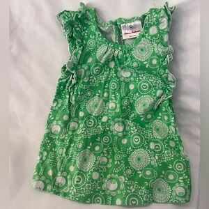 HANNAH ANDERSSON Green Floral Ruffle Dress